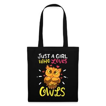 Owl - Stoffbeutel - Schwarz - Vorne