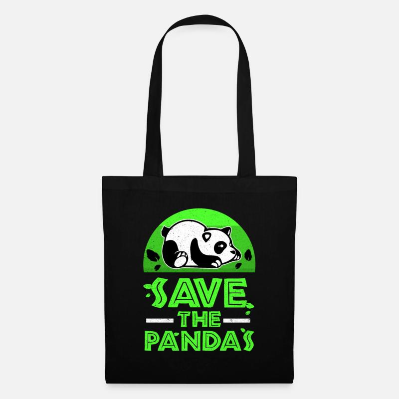 Panda - Sac en tissu - noir