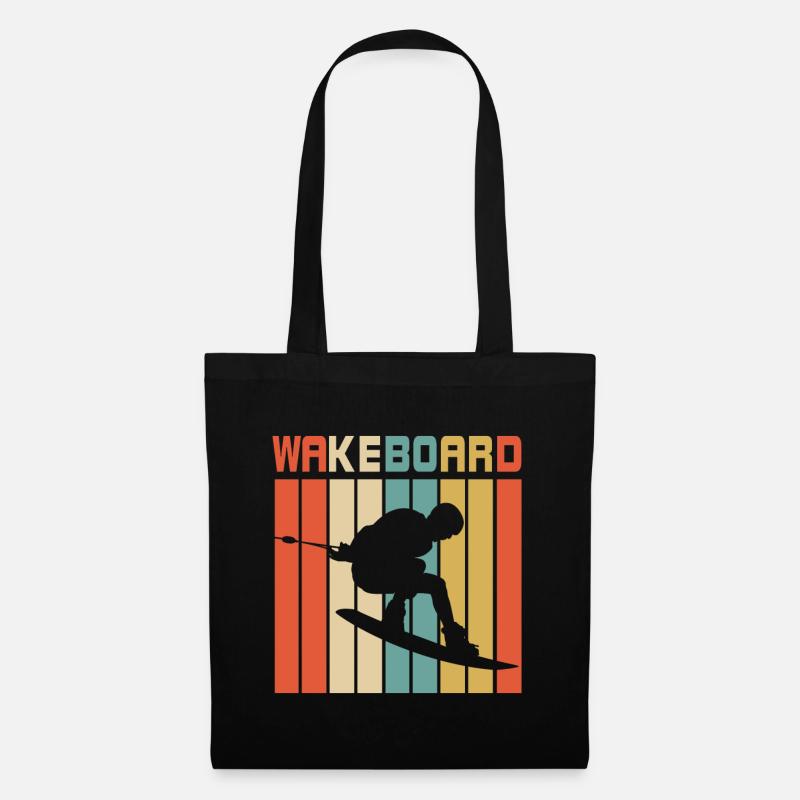Wakeboarding Retro - Stoffbeutel - Schwarz