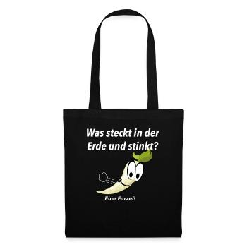 LUSTIGE SPRÜCHE T-Shirt GESCHENKIDEE - Furzel - Stoffbeutel - Schwarz - Vorne
