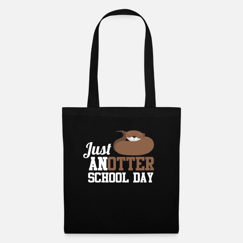 Otter Schule - Stoffbeutel - Schwarz
