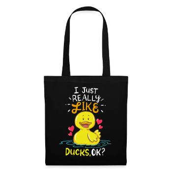 canard - Sac en tissu - noir - Devant