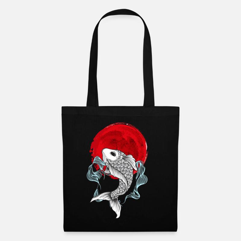 Koi Fisch Japan - Stoffbeutel - Schwarz