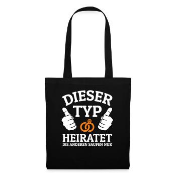 Junggesellenabschied T Shirt Ideen Outfit JGA - Stoffbeutel - Schwarz - Vorne