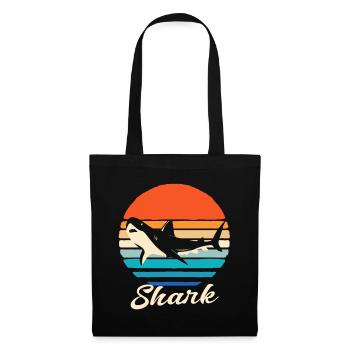 Shark Fish Shark Shark Fin Sharks Ocean - Tote Bag - black - Front