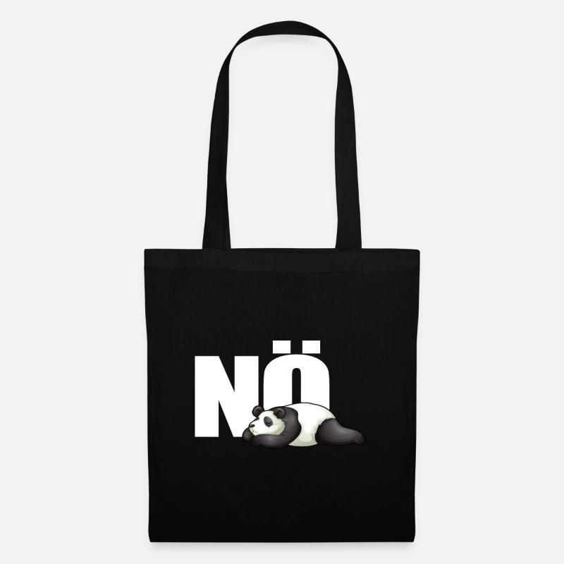 NÖ - PANDA - Stoffbeutel - Schwarz
