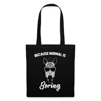 Zèbres zèbres - Sac en tissu - noir - Devant