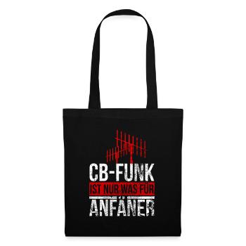 CB-Funk Funker Funktstation Amateurfunker - Stoffbeutel - Schwarz - Vorne