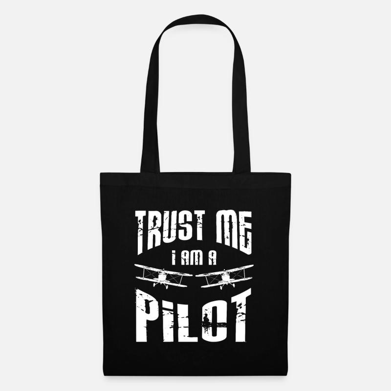 Pilot - Trust Me I Am A Pilot - Stoffbeutel - Schwarz