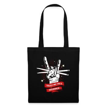 Drummer Drummer Music Instrument Drum Band - Tote Bag - black - Front