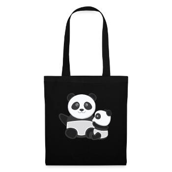 Babypanda Baby Pandas Siblings Little Big One - Tote Bag - black - Front