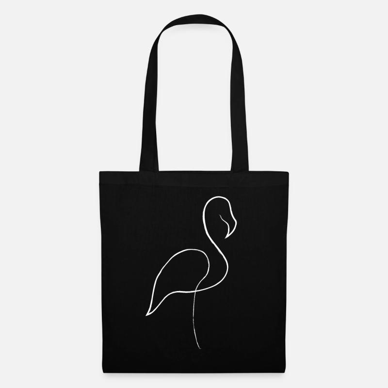Flamingo - Stoffbeutel - Schwarz
