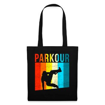 Parkour Vintage - Stoffbeutel - Schwarz - Vorne