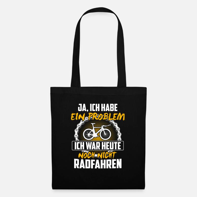 Ja ich habe ein Problem Fahrrad - Stoffbeutel - Schwarz