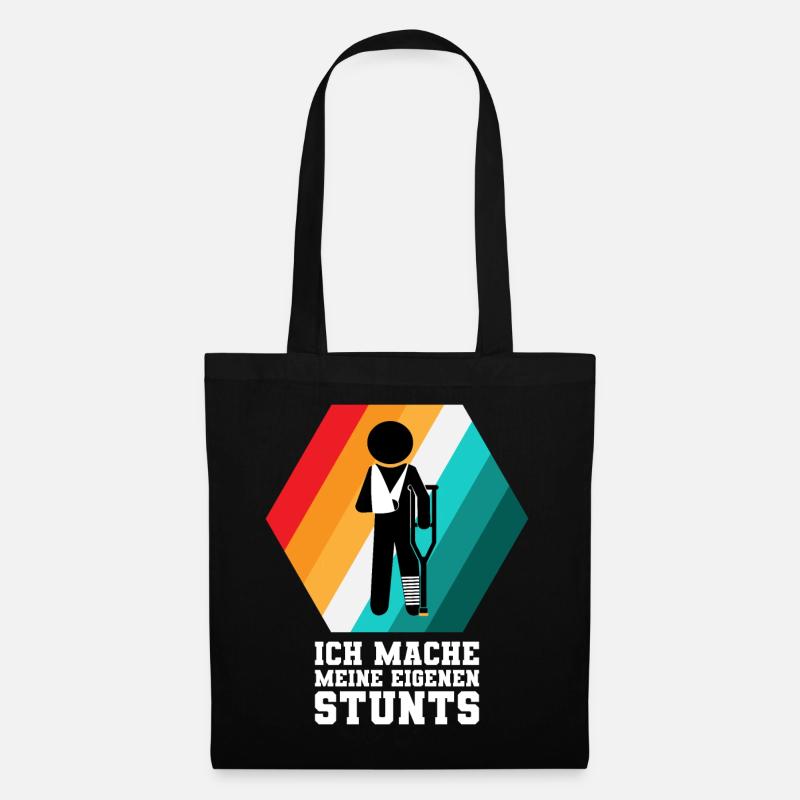 ICH MACHE MEINE EIGENEN STUNTS - Stoffbeutel - Schwarz