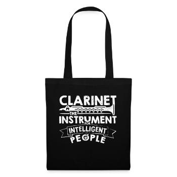 Cool Klarinette Klarinettenspieler Spruch Geschenk - Stoffbeutel - Schwarz - Vorne
