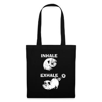 Pug yoga - Tote Bag - black - Front