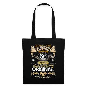 66 Jahre - Stoffbeutel - Schwarz - Vorne
