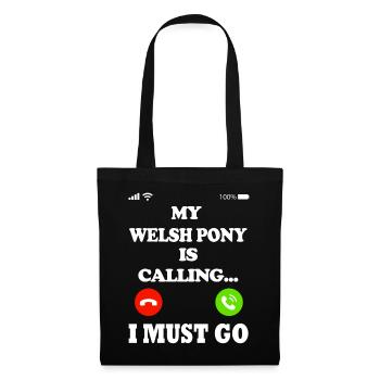 Mon poney Welsh appelle - Sac en tissu - noir - Devant