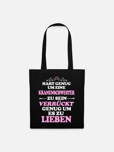 Krankenschwester - Stoffbeutel - Schwarz