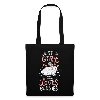 Lapin lapin - Sac en tissu - noir - Devant