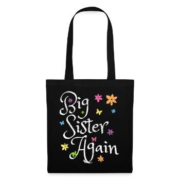 Baby announcement Big sister - Tote Bag - black - Front