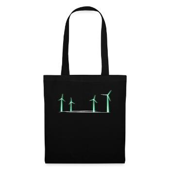 moulin à vent - Sac en tissu - noir - Devant