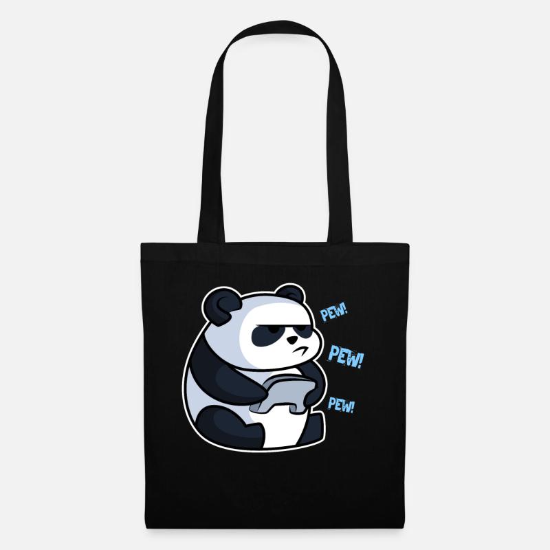 Gaming Panda - Stoffbeutel - Schwarz