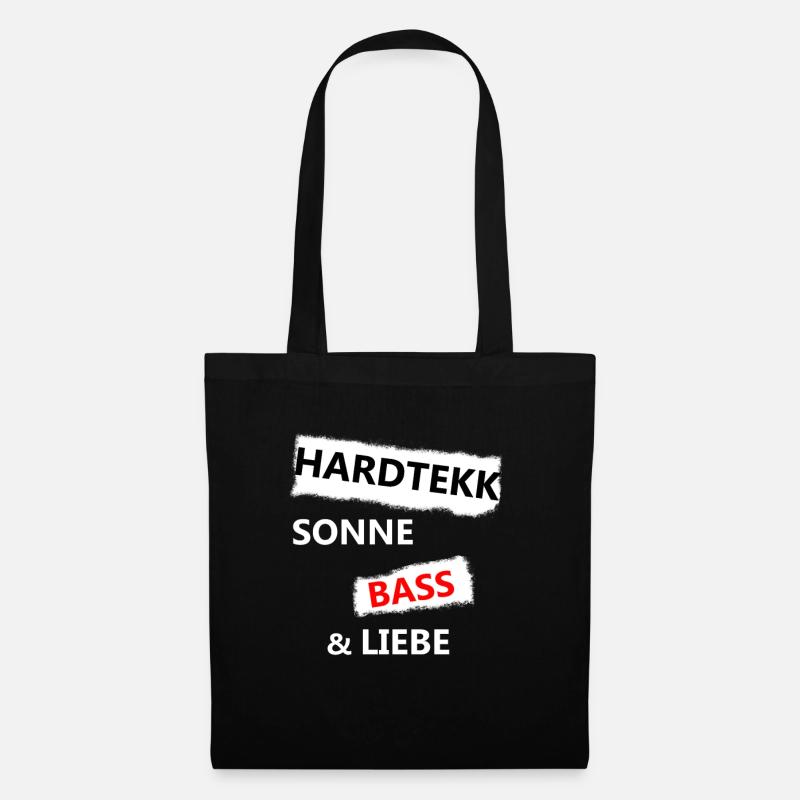 Hardtekk Tekk Techno Rave BPM Geburtstag Geschenk - Stoffbeutel - Schwarz