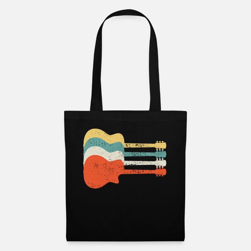 Gitarren-Retro - Stoffbeutel - Schwarz