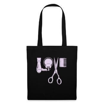 Coiffeur coiffeur coiffeur - Sac en tissu - noir - Devant