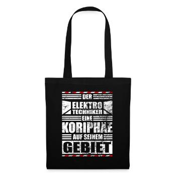 Elektrotechniker Lustiger Spruch - Stoffbeutel - Schwarz - Vorne