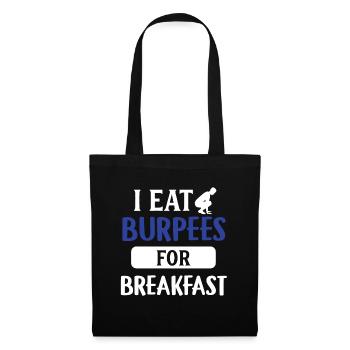 T-shirt d'entraînement Burpees Exercices Hobby Cardio Gym - Sac en tissu - noir - Devant
