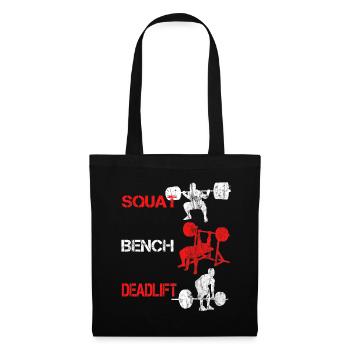 Squat Bench Deadlift - Formation de culturiste - Sac en tissu - noir - Devant