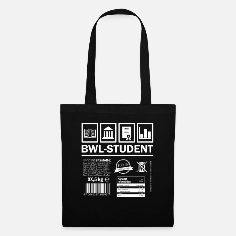 BWL Student bio b - Stoffbeutel - Schwarz