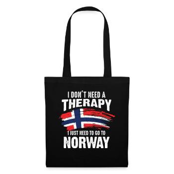 Thérapie norvégienne - Sac en tissu - noir - Devant