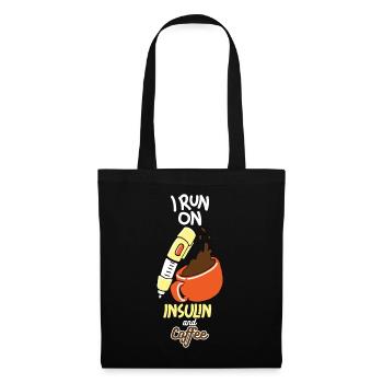 Chemise drôle de diabète - Sac en tissu - noir - Devant