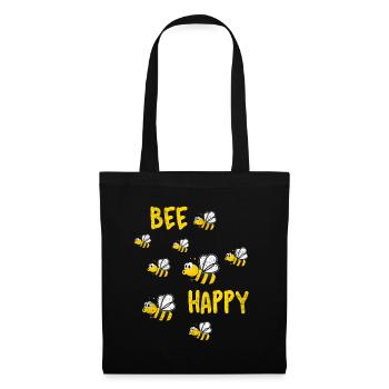 Bee happy beekeeper bees - Tote Bag - black - Front