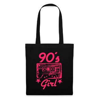 90s 90s Girl Retro 90s party - Sac en tissu - noir - Devant