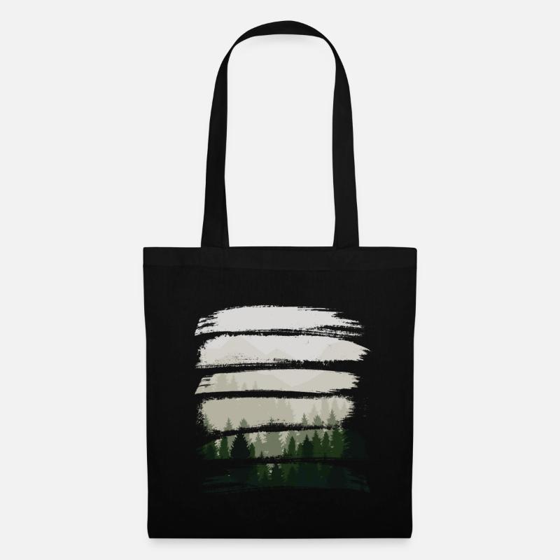 Forest strips - Tote Bag - black