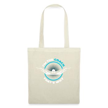 Je suis l'entraîneur c'est pourquoi cadeau de professeur de natation - Sac en tissu - nature - Devant
