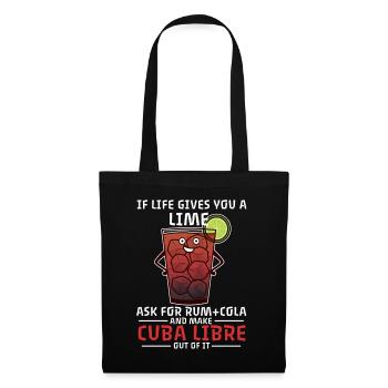 Cocktail Cuba Libre Say Life Longdrink - Sac en tissu - noir - Devant