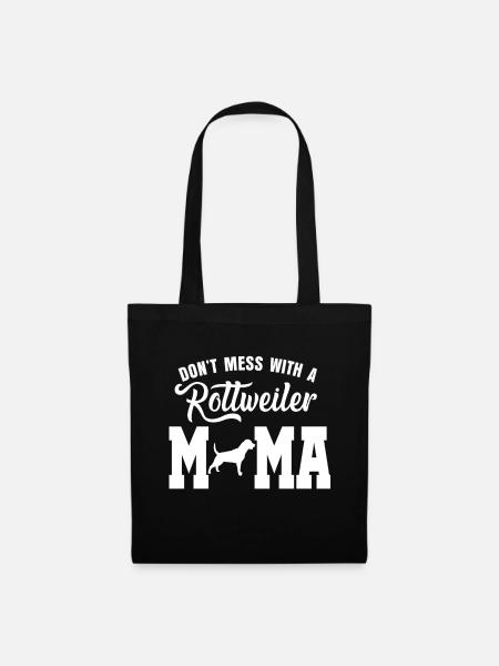 Rottweiler Mutter - Stoffbeutel - Schwarz