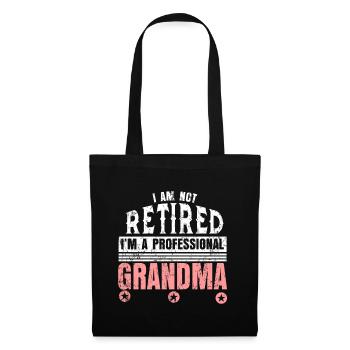 Grand-mère retraite retraité grand-mère cadeau - Sac en tissu - noir - Devant