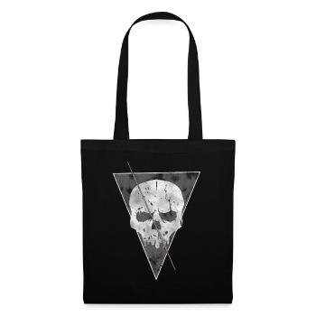 Totenkopfdreieck - Stoffbeutel - Schwarz - Vorne