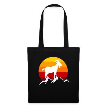 chèvre - Sac en tissu - noir - Devant