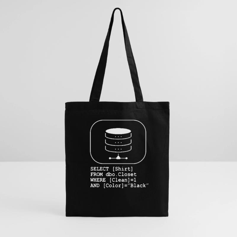 Code Datenbank SQL Sarkasmus Entwickler Geschenk Stoffbeutel