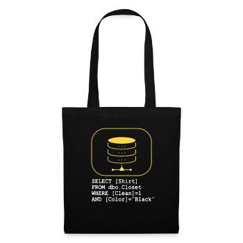 Code Datenbank SQL Sarkasmus Entwickler Geschenk - Stoffbeutel - Schwarz - Vorne