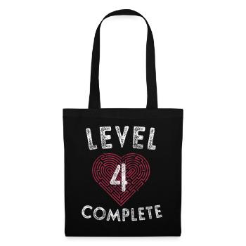 Level 4 Complete 4th Wedding Anniversary Gifts - Tote Bag - black - Front