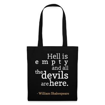 Shakespeare Drama Littérature - Sac en tissu - noir - Devant